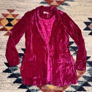 Buddy Love Pink Velvet Blazer